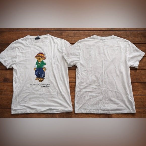 Polo by Ralph Lauren White Tee with Bear Design - Picture 2 of 4